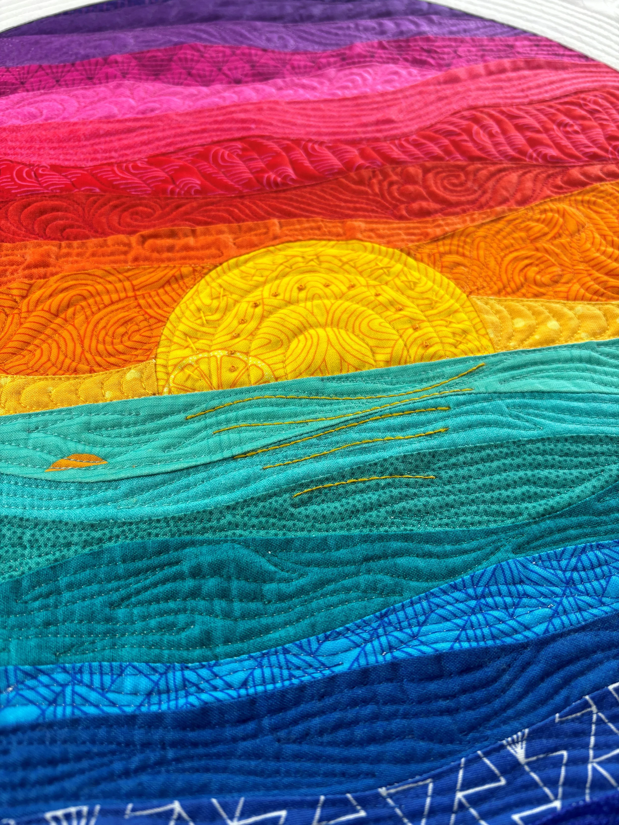 アクセサリー CAREERING QUILT 701 (SV) pierce Curvy Sunset Quilt Wall hanging - View from a Cruise — Online